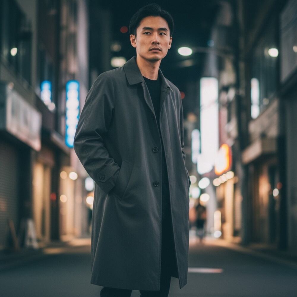 LONDON FOG Men’s Large Black Trench Coat